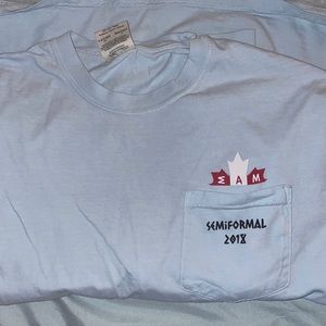 comfort colors baby blue pocket long sleeve tee shirt - sigma alpha mu (sammy)